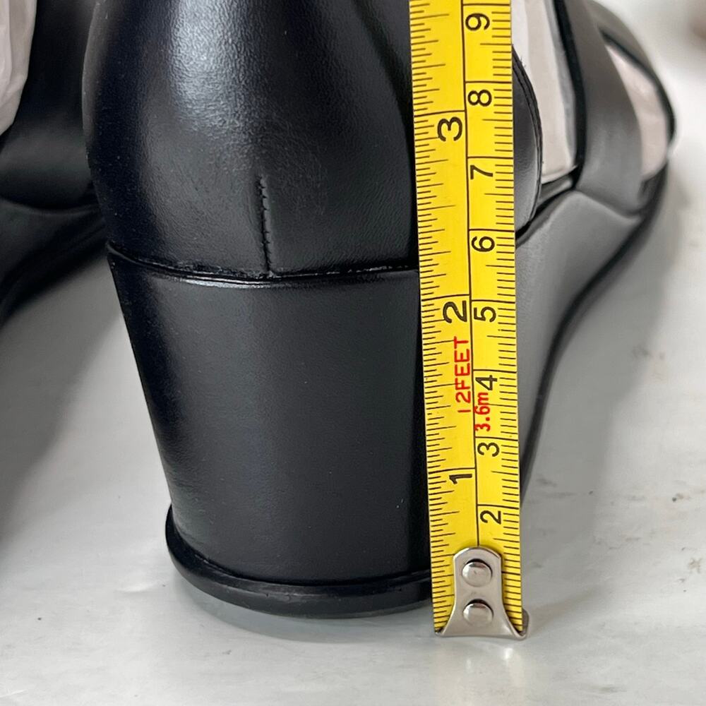 Ecco Shape 35 Wedge Leather Sandal Black 250113 01001 Women 9-9.5 NWB - Picture 8 of 11